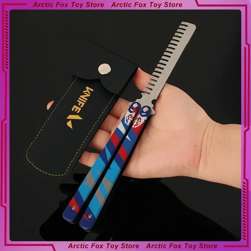 Cosplay Prop Cosplay Toy 23cm Valorant Weapon Yoru's Stylish Butterfly Comb Melee Game Metal Weapon Model Game Samurai Birthday Gift Toys Kid