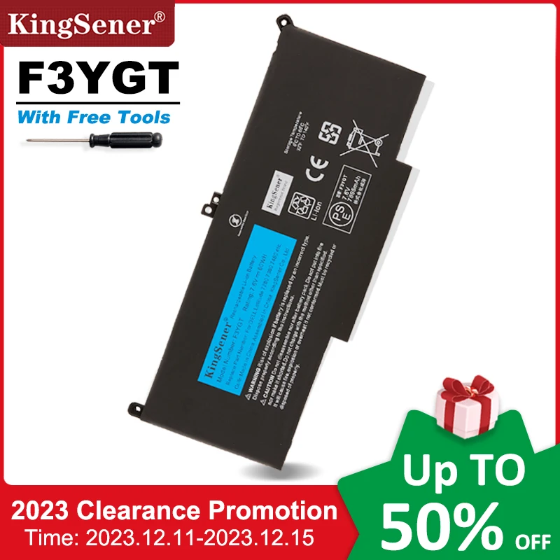 Bateria do Portátil Dell Latitude 12 7000 E7280 E7290 E7380 E7390 E7480 E7490 2x39g Dj1j0 Ferramenta Gratuita Kingsener-f3ygt