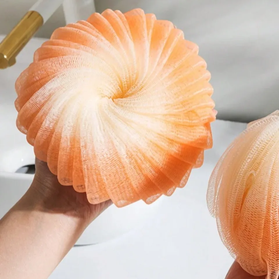 1pc Soft Shower Mesh Foaming Sponge Balls Exfoliating Body Scrub Skin Back Brush Cleaner for Bath Bubble Ball Bath Accessories