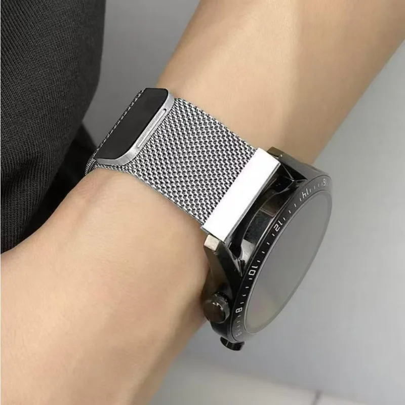 Sleek Milanese Magnetic Watch Band, 20mm/22mm, Stainless Steel Mesh Strap