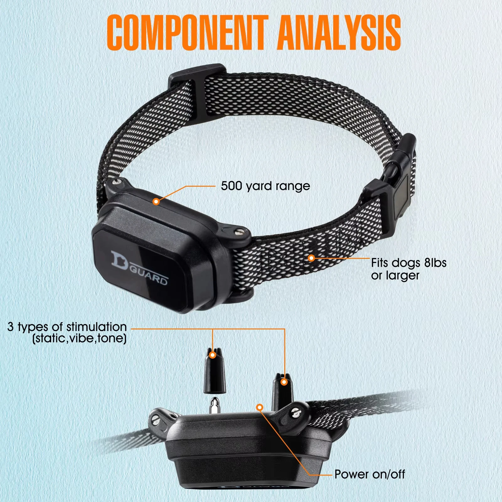 Rechargeable Waterproof Remote Control Pet Collar 2