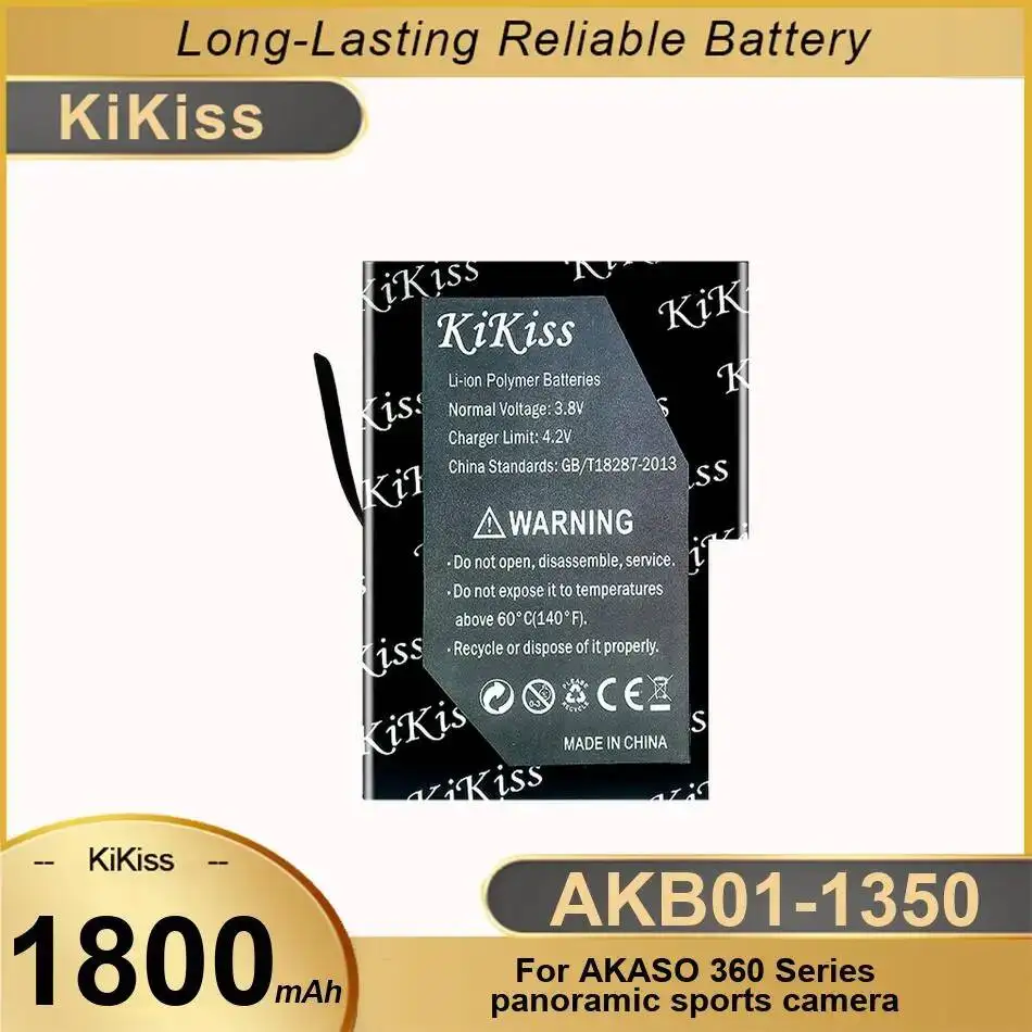 Batterie AKB01-1350 1800mAh pour Caméra Sport Akaso Panoramique Série 360