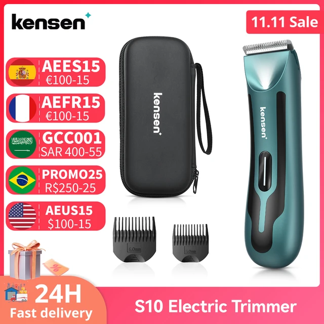 Kensen Electric Trimmer Body Hair Removal For Men Sensitive Area Bikini Groin Epilator Rechargeable Hair Cutting Machine Barber Ranked Product Recommendation