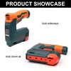 Electric Staple Guns Cordless Upholstery Stapler Guns for Wood Rechargeable Nailer Staple Nails Staple Remover 2