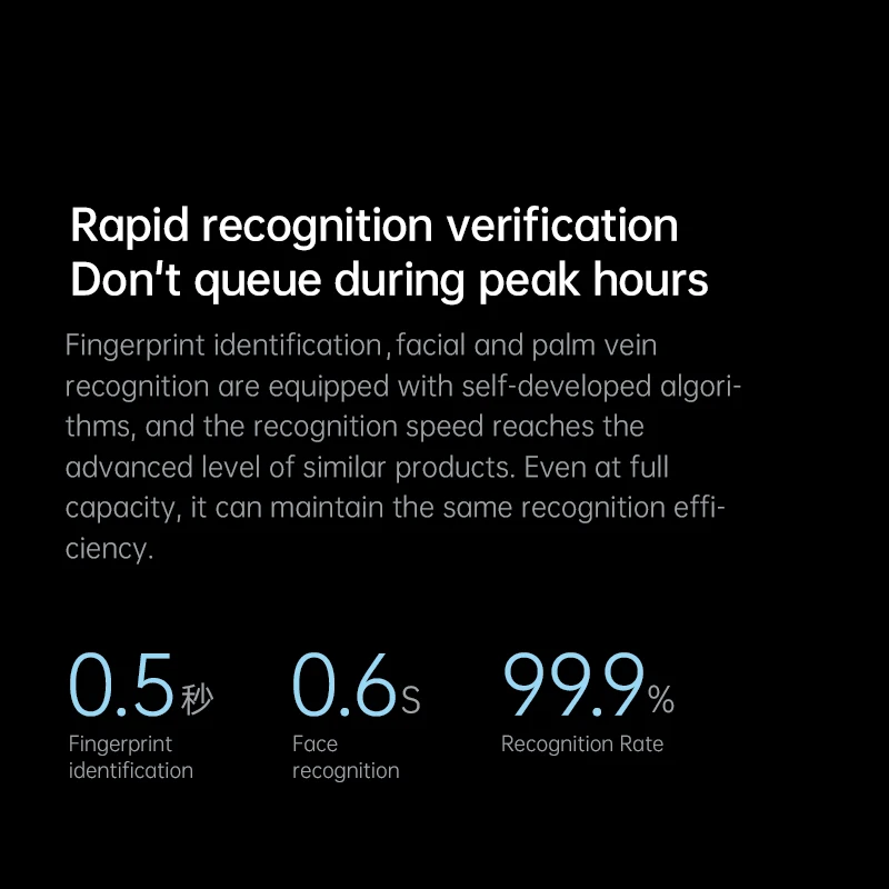 Multi-Functional Attendance Machine Administrative Check-In Facial Recognition Fingerprint Recognition Password