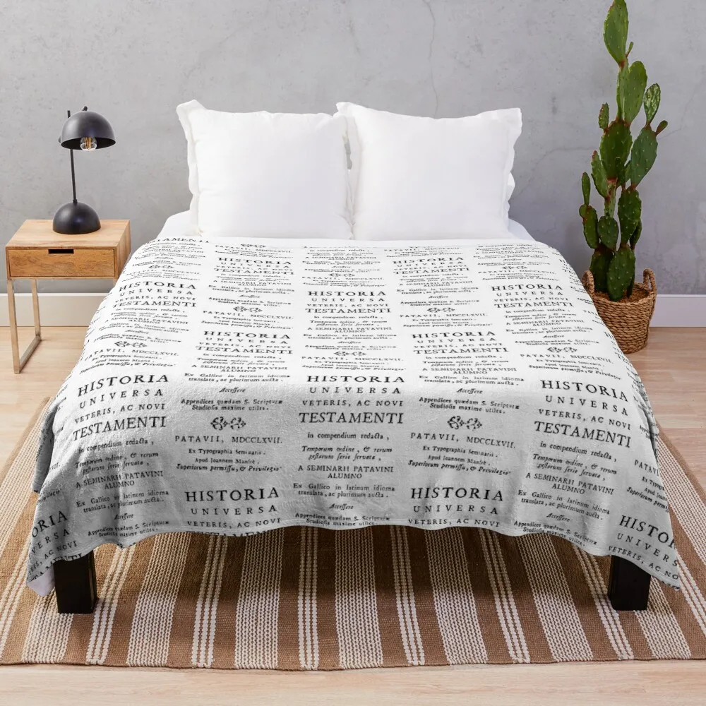 

First page of an old book Throw Blanket Summer Beddings Plaid Softest anime Blankets