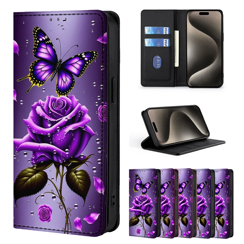 Elegant Flip PU Leather Cover with Magnetic Closure for Smartphones - Fashion Bag Edition