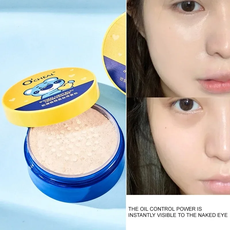 O'CHEAL Cartoon Loose Setting Powder for Makeup - Waterproof Oil-Control Long-Lasting Fresh Look Foundation for Girls