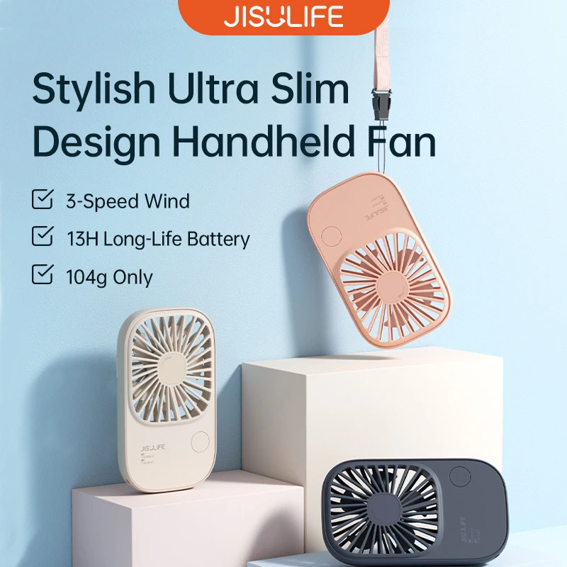 JISULIFE Portable Hand Fan , 100 Wind Speeds, Mini Bladeless Handheld Fan,  USB Rechargeable Personal Fans, Electric Eyelash Fan - AliExpress