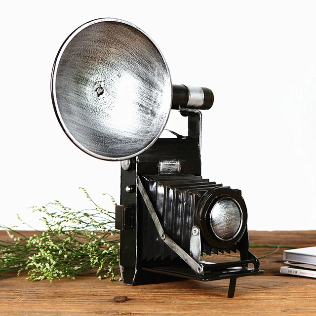 Vintage Kamera Eisen Metall Punkt-Und-Schießen Kamera Modell Stativ Fotografie Requisiten Home Decor Vintage Old-Fashioned projektor Modell