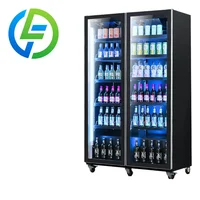 Présentoir à barre verticale à trois portes, réfrigérateur Commercial, congélateur de boissons et de bière, magasin pratique, équipement de conservation de la fraîcheur, vente en gros 1