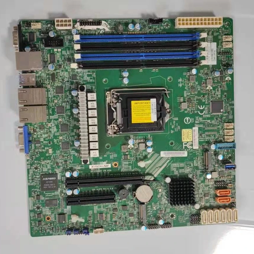 

X11SCH-LN4F for Supermicro Single Socket LGA1151 Motherboard 8th/9th Gen. Core i3 Xeon E-2100/2200 Processor Quad GbE LAN Ports