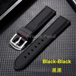 Deluxe Waterproof Silicone Wristband - Unisex Adjustable Rubber Strap - 26mm (Black Black)