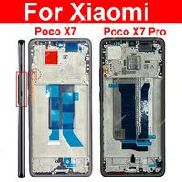 LCD Middle Frame Housing For Xiaomi Poco X7 X7Pro Middle Frame Holder Cover With Volume Power Key Replacement Repair Parts 1