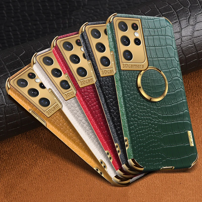 

Luxury Ring Magnetic Leather Case for Samsung Galaxy S23 S22 Ultra S21 Plus S20 FE S10 A12 A22 A32 A42 A52 A72 A82 Note 20 Cover