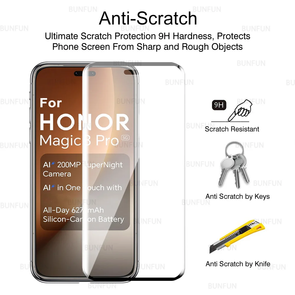 High-Quality Curved Tempered Glass Screen Protector - Pack of 2