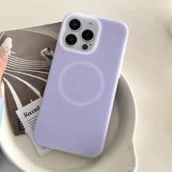 Fluorescent Liquid Silicone Shockproof Candy Color Phone Case - iPhone 14 (Purple)
