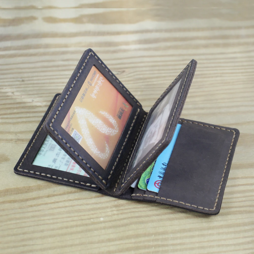 Premium Handmade Vintage Leather Card Holder and Wallet Sleeve