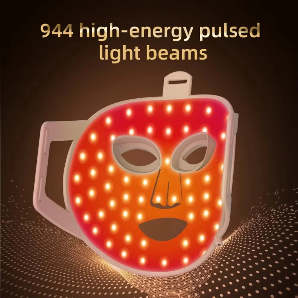 8 Color IR Silicon Infrared Red Light Therapy Facial Treatment Device PDT Led Face Mask Neck Use Red Light Therapy Led