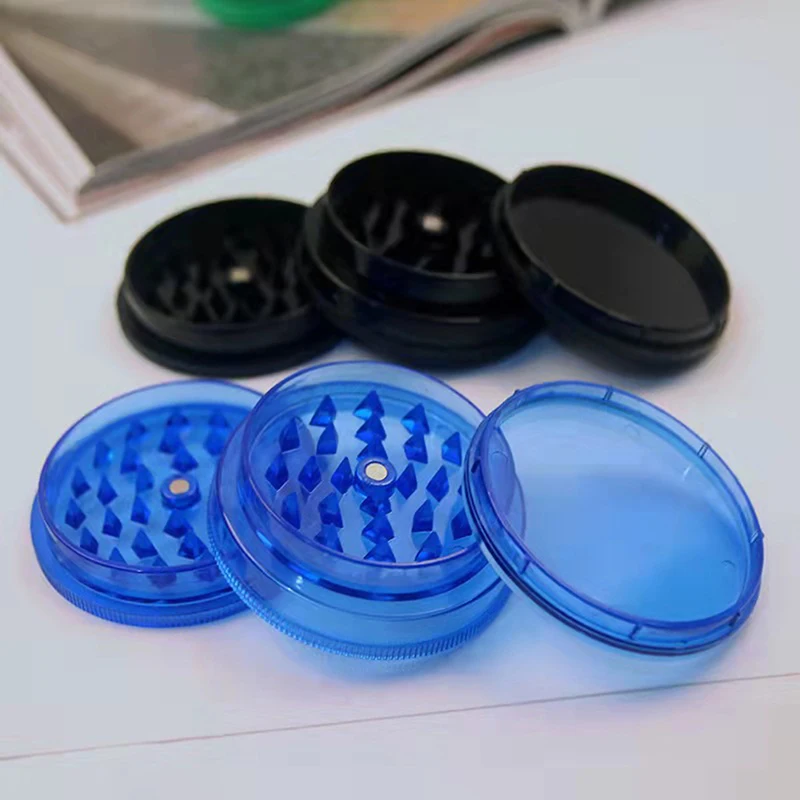 40mm 3 Layer Round Shape Plastic Grinder Herb Grinder Tobacco Spice Crusher Manual Cigarette Breaker nut spice grinder herb grinder herb spice grinder