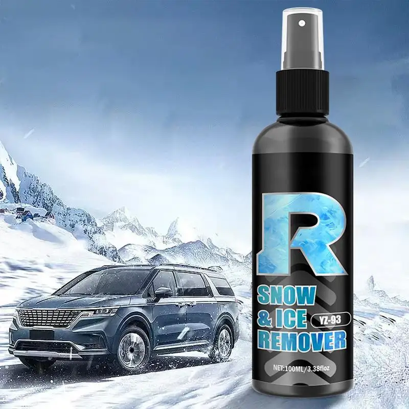 Car Glass Deicer Auto Windshield Defroster Long-lasting Car Ice Remover Agent Ice Remover Melting Spray 100ml For Preventing