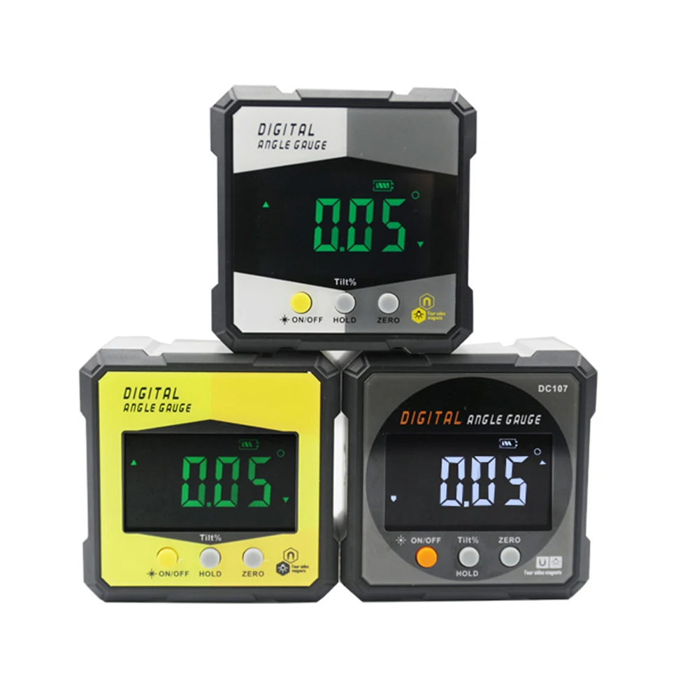 

Digital Angle Finder Electronic Laser 4 Side Magnetic Angle Gauge Cube Inclinometer Built-in Battery Woodworking Measuring Tools