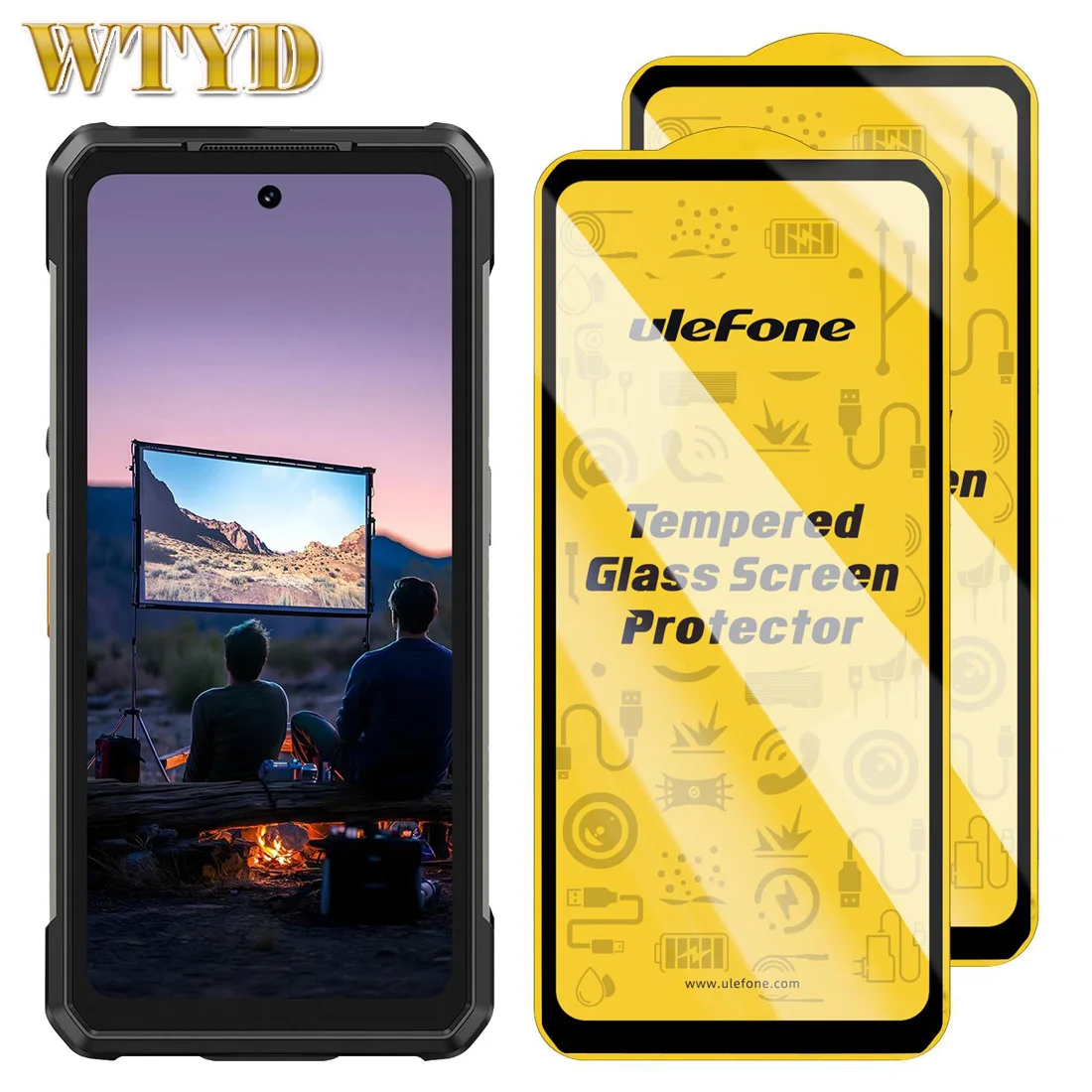 2pcs Pack Ulefone 9H HD Anti Fingerprint Tempered Glass Screen Protector For Ulefone Armor 34 Pro For Ulefone Armor other ModeL