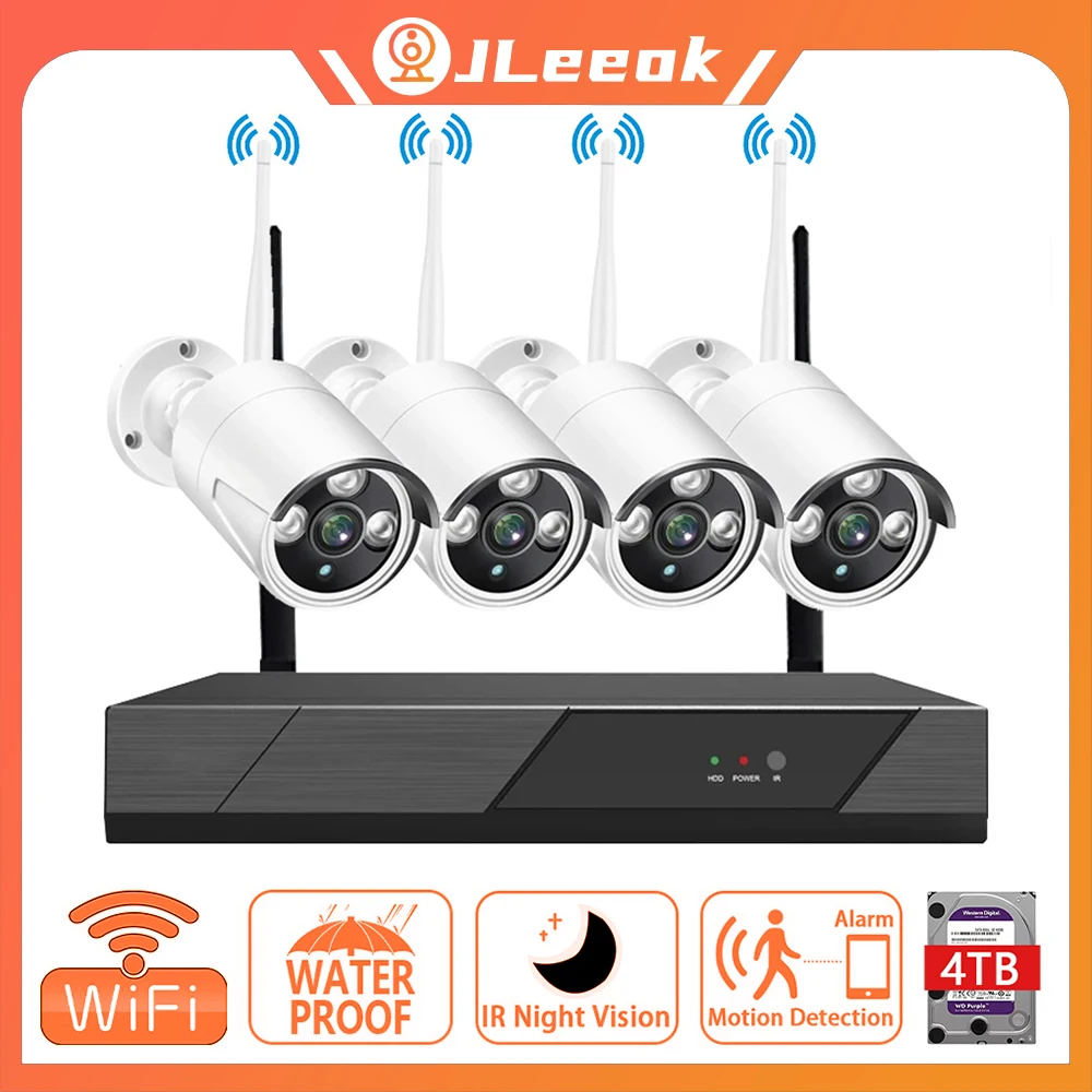 JLeeok5MP8CHWirelessCCTVSystem1920POutdoorWaterproofWifiIP