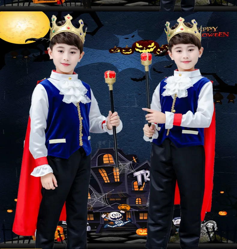 코스튬 동화 소년 킹 퍼포먼스 코스튬 코스프레, 코스튬 댄스, 인기 할로윈, 2024