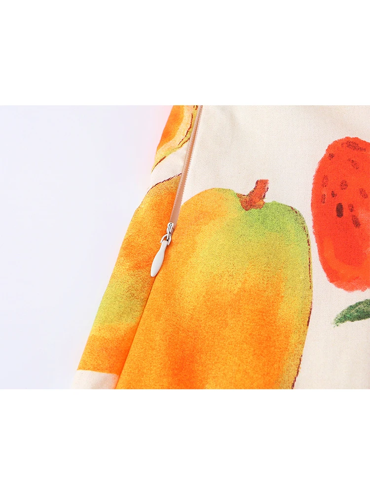 TFMLN Mini Abito Elegante da Donna con Stampa Frutta Chic, Scollo a Barca, Schiena Scoperta, Vestito Aderente a Strati, Stile Estivo Streetwear Bodycon - immagine 6