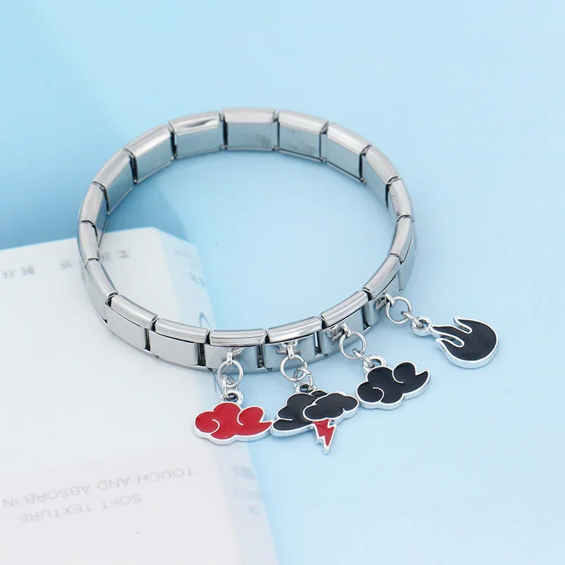 Fashion Sweet Colour Glaze Clouds Thunder Flames Charm Links Fit 9mm Stainless Steel Bracelet Making DIY Jewelry DJ427
