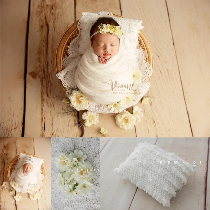 Newborn Baby Photography Props Spring Floral Posing Basket Backdrop Theme Set Fotografia Photoshoot Studio Shoot Photo Props