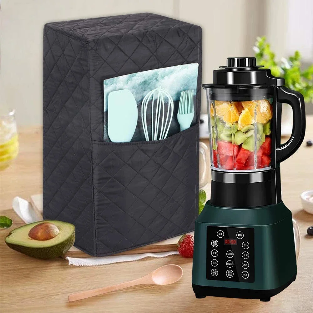 Blender Cover for Ninja Foodi Vitamix 1000 Watt Professional Blender Kitchen Appliance Quilted Dust Cover with Storage Pocket