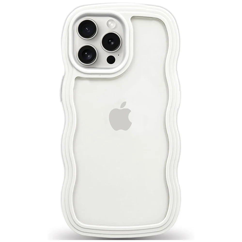 Soft Curly Wavy Shockproof Clear Phone Case Cover