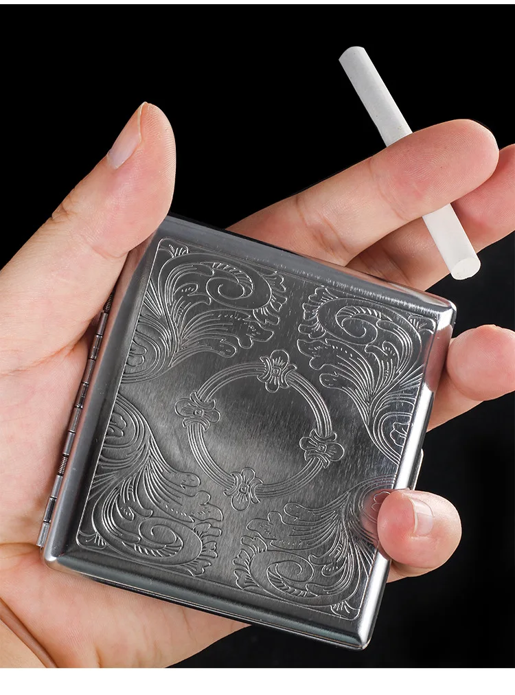 20 Capacity Tangleweed Floral Metal Cigarette Case - AliExpress 15