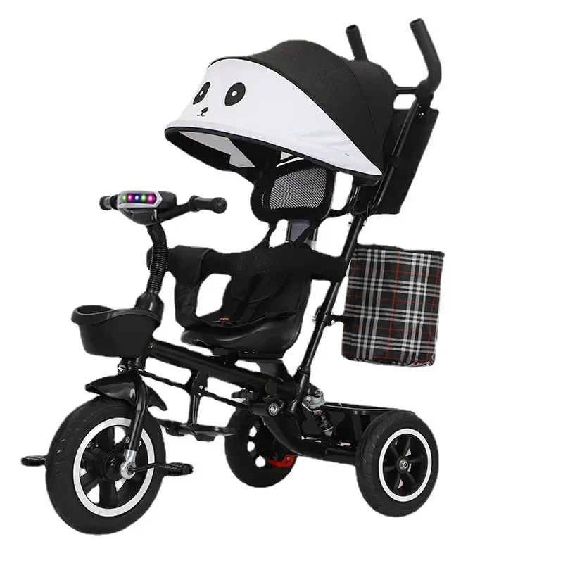 Children's Tricycle Bicycle 1-3 To 6 Years Old Foldable Baby Stroller with Canopy