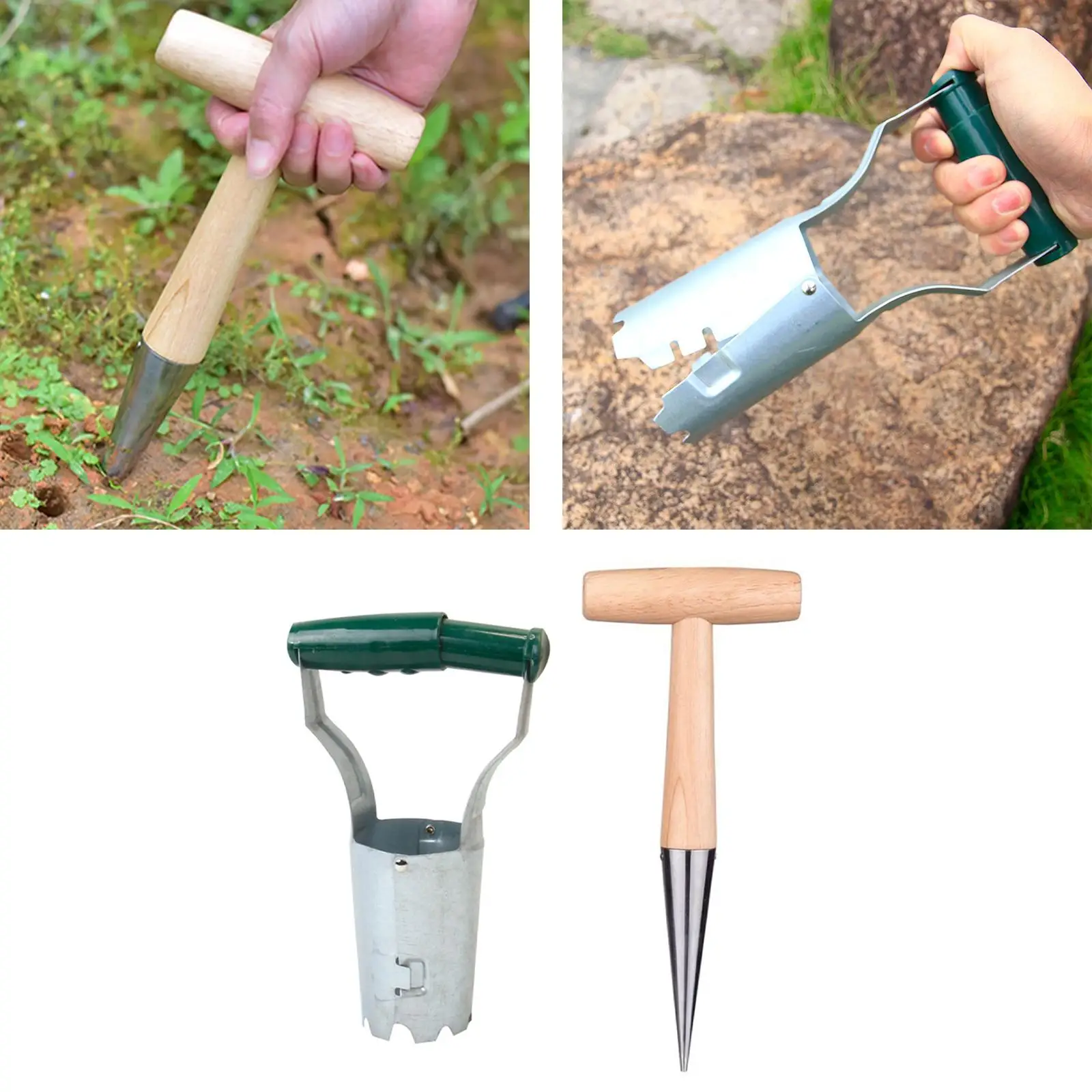 2 Pieces Planting Seeds and Bulb Tools Seedling Remover Seed Planter