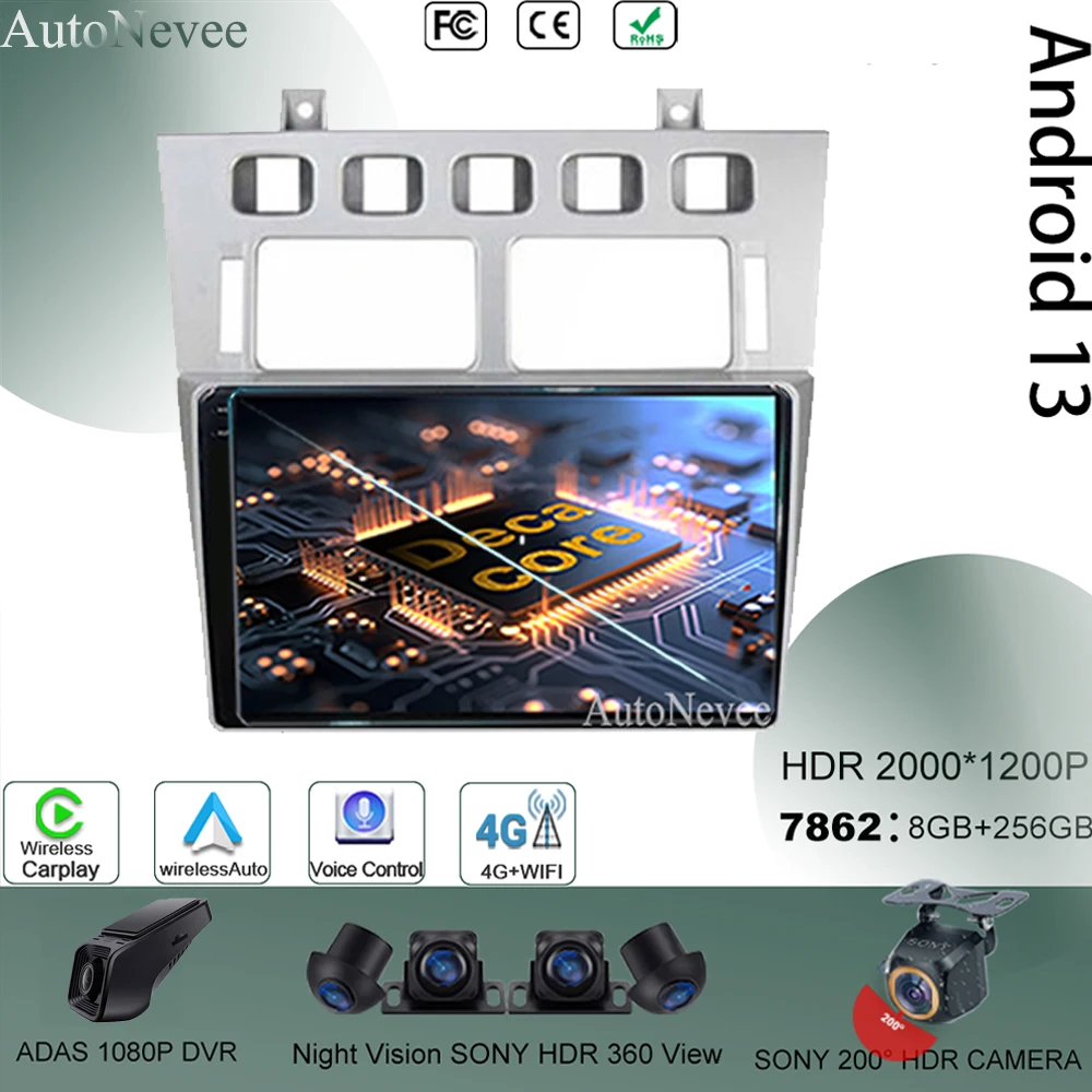 Android Per Chery Fora A5 A21 2006 - 2010 Cowin 3 A21 2010 2011 Per Vortex Estina Lettore Video Navigazione Auto Stereo Carplay