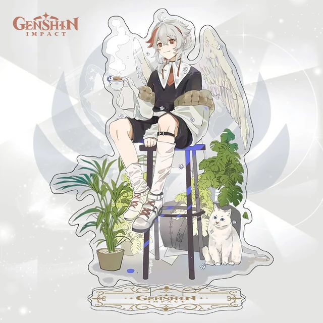 Anime Genshin Impacto Anjo Suporte Modelo Placa Mesa Decoração Xiao  Shikanoin Heizou Venti Kazuha Scaramouche Standee