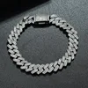 WUIHA Hip Hop 925 Sterling Silver Lab Sapphire High Carbon Diamonds 8.3 MM Cuban Bangle Bracelet Tennis Fine Jewelry Wholesale 5