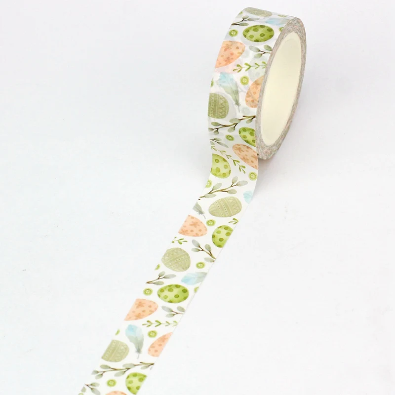 NEW 1PC 10M Decor Happy Easter egg rabbit flower carrot Washi Tape Set for Scrapbooking Journaling Masking Tape Cute Stationery 3