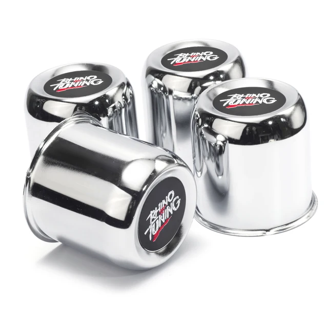 Rhinotuning 4 PCS 3.19 In Stainless Steel Trailer Wheel Center Caps 3.62 In Tall For Truck SUV RV Rim Center Caps Chrome Push Through Hub Cover, Center Caps - Canada