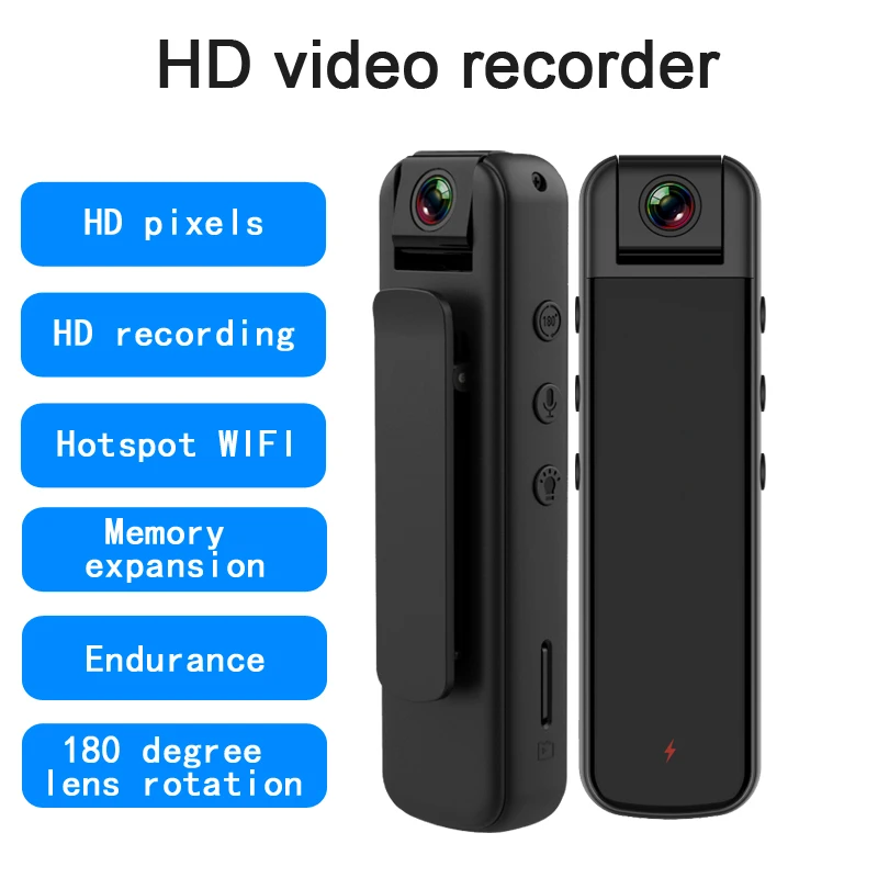 

Цифровая мини-камера HD 1080P для домашних видов спорта, цифровая видеокамера с датчиком движения, маленькая видеокамера, карманная точка наблюдения за телом, Wi-Fi