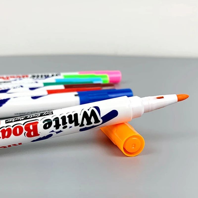 

YYDS 12 Colors Whiteboard Markers Erasable Colored Marker Pens Colored Marker Pens Refillable for School Class Office