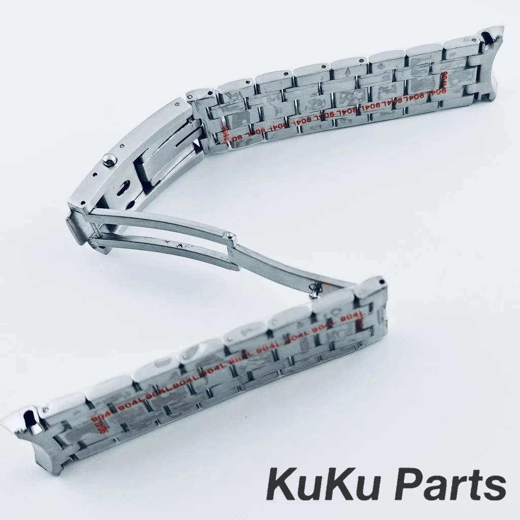 Premium 20mm Solid Stainless Steel Silver Watch Band Replacement Strap
