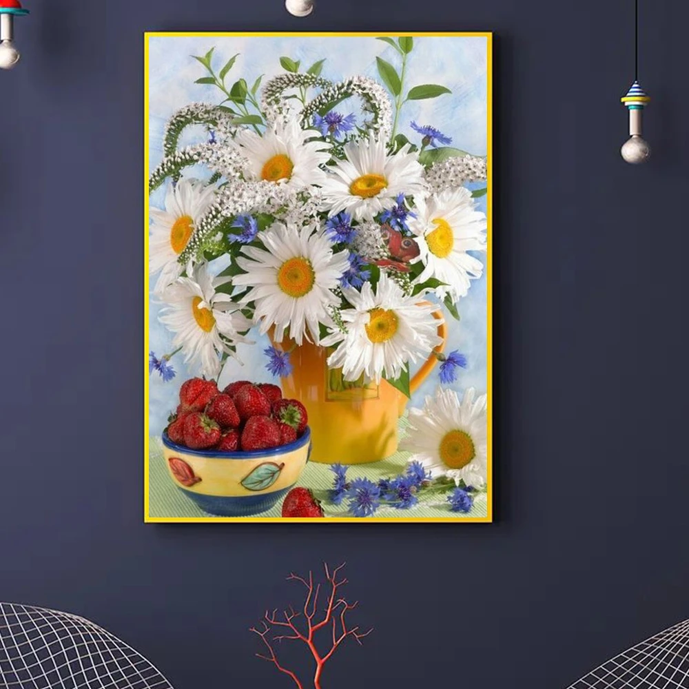 5D Diamond Painting Flower Full Diamond Tulip Rose DIY Diamond Mosaic Art Painting Cross Stitch Rhinestone Embroidery Home Decor