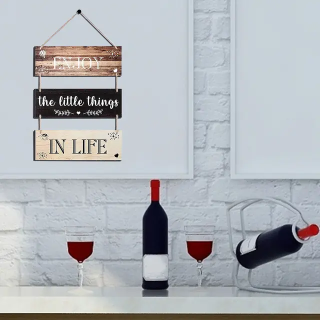 Hálószoba Nappali, Mondván Lógó Jel Rusztikus Családi Parasztház Élvezze Az Apró Dolgokat Otthoni Fa Fali Művészeti Árajánlat Táblán - Image 3