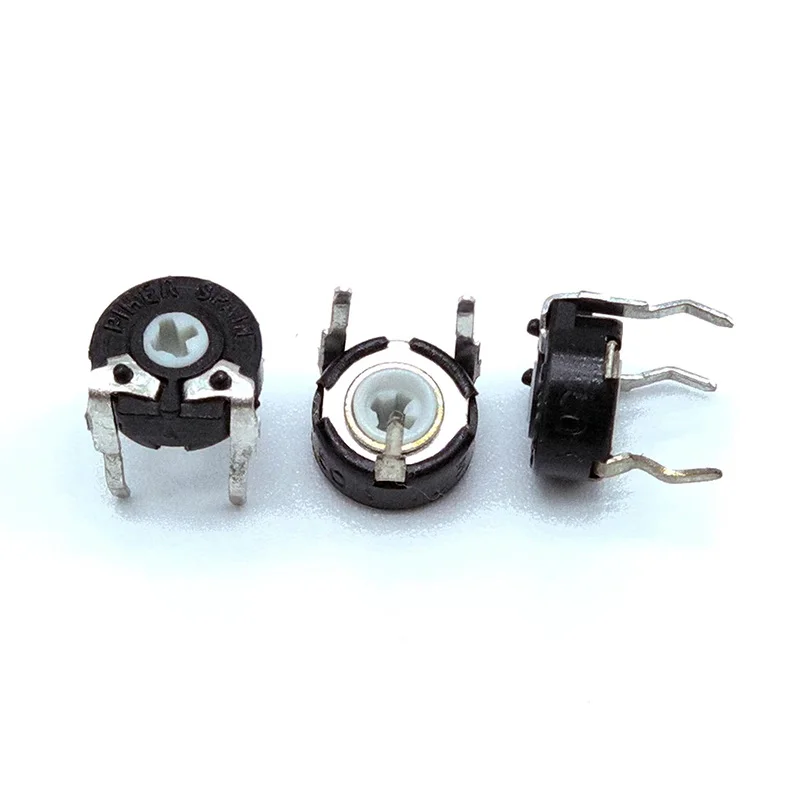 PIHER Spain adjustable potentiometer PT06 horizontal cross slot hole 3K/50K/100K/200K/500K/1M/5M 10 pcs