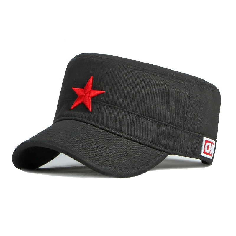 Spring Flat Baseball Hat for Men 3D Pentagram Embroidery Dad Cap Red Star Baseball Flat Hat Male Dailywear Visor Outdoor Sun Cap baseball cap flat cap cap hat flat vintage cap