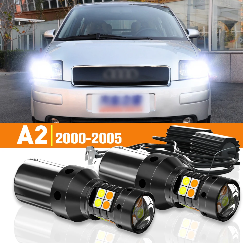

2pcs LED Dual Mode Turn Signal+Daytime Running Light DRL For Audi A2 2000-2005 2001 2002 2003 2004 Accessories Canbus